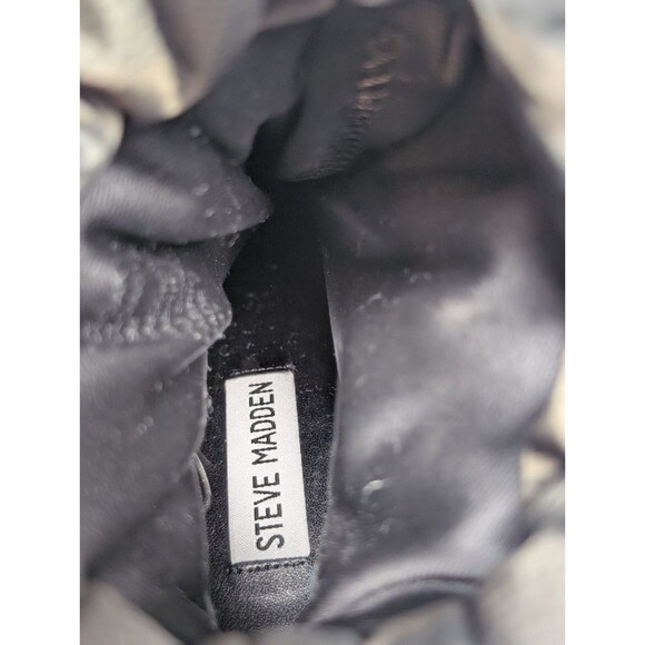 NWOB Steve Madden Clock Camo Puffer Drawstring Stilleto High Heel Boots Size 8 - Picture 8 of 11